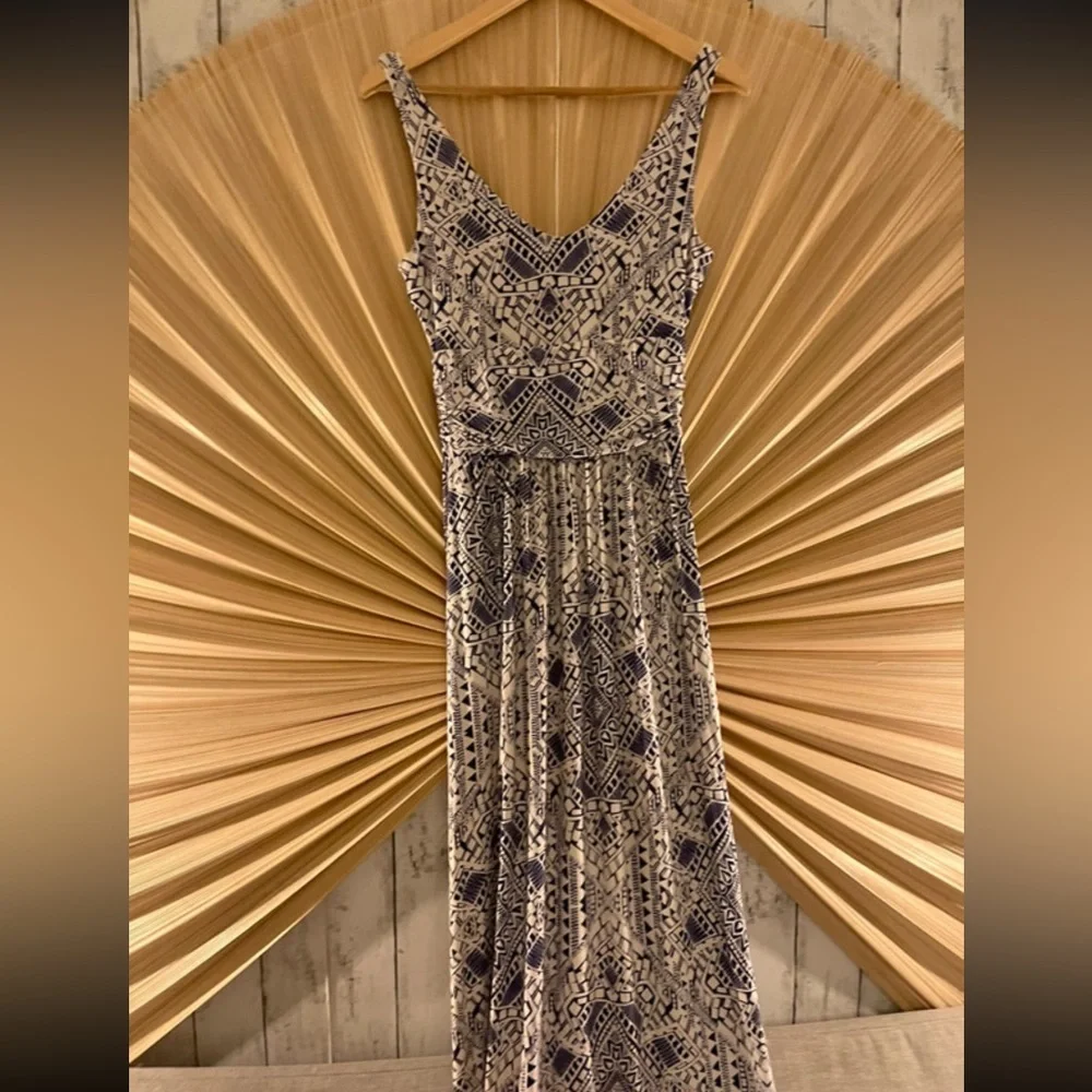 Cynthia rowley maxi dress blue white size S 8-10 uk - Picture 4 of 5